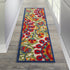 Red and Multicolor Indoor Outdoor Runner Rug